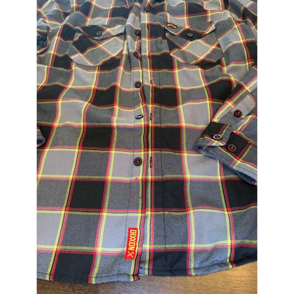 Dixxon Flannel Co Hatebreed Under The Knife Plaid Shirt Mens Grey Red Black - Picture 3 of 16